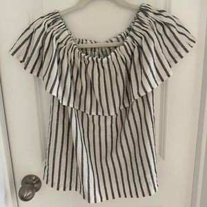 Banana Republic off the shoulder ruffle hem Top SIZE XS